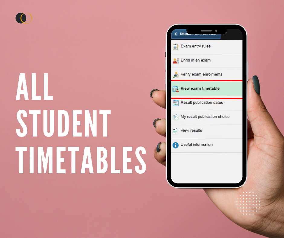 All student timetables.