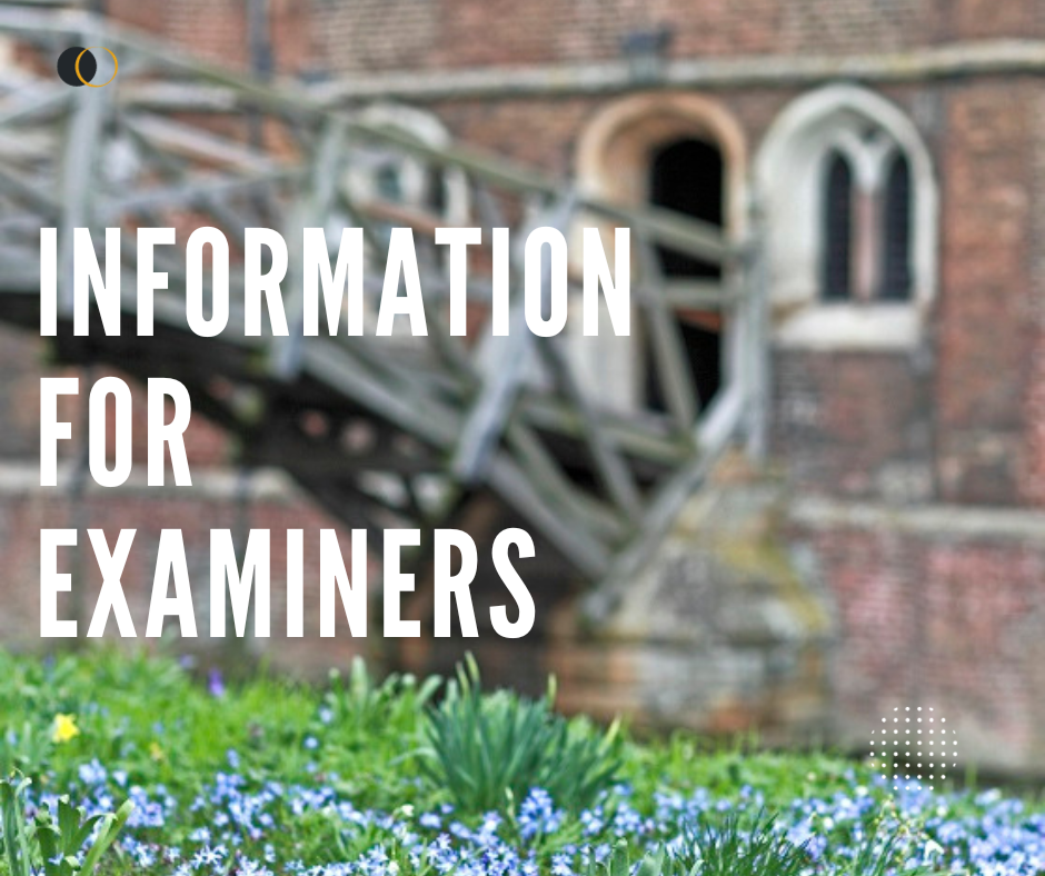 Information for examiners.